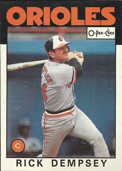1986 O-Pee-Chee Baseball Cards 358     Rick Dempsey